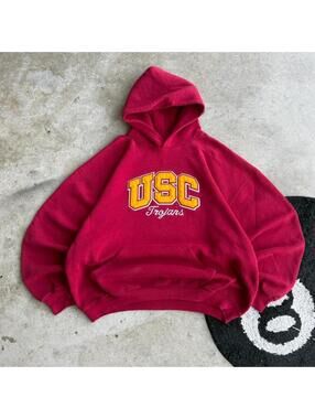Vintage 90s Russell Athletic USC Spellout Hoodie